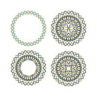 set of 4 Patterns and Islamic geometry motifs. Arabic motif circular geometry. Moroccan geometry vector