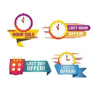 Four models set sale countdown banner collection vector