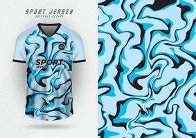 Background for sports jersey, soccer jersey, running jersey, racing jersey, water wave pattern in blue tones. vector