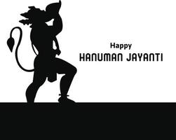 Happy Hanuman Jayanti Indian Hindu Festival Celebration Vector Design