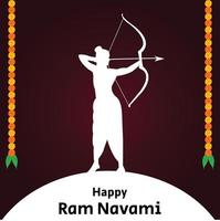 Shree Ram Navami Indian Hindu Festival Celebration Vector Design