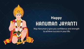 Happy Hanuman Jayanti Indian Hindu Festival Celebration Vector Design