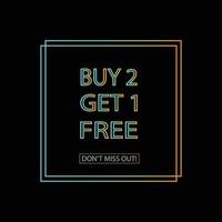 DESIGN ELEMENT. BUY 2 GET 1 FREE vector