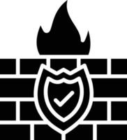 Firewall Vector Icon Design Illustration