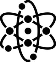 ilustración de diseño de icono de vector de átomo