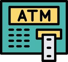 ilustración de diseño de icono de vector de máquina atm