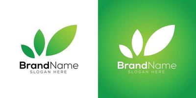 Eco leaf logo design template vector