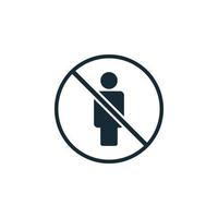 prohibido zona icono diseño modelo elementos vector