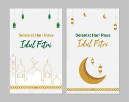 Ramadan background design with mosque, moon, and lantern ornament with islamic style for invitation, greeting card, thank you card, and banner .eps vector