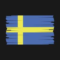 Sweden Flag Brush Vector