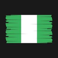 vector de pincel de bandera de nigeria