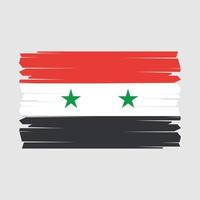 vector de pincel de bandera de siria