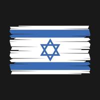 vector de pincel de bandera de israel