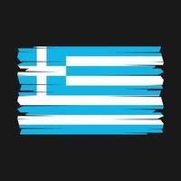 Greece Flag Brush Vector