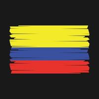 vector de pincel de bandera de colombia