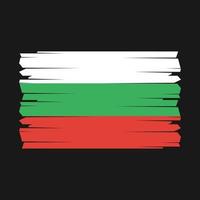 vector de pincel de bandera de bulgaria