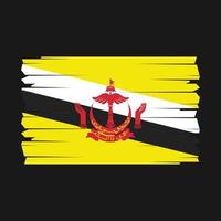 vector de pincel de bandera de brunei