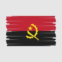 vector de pincel de bandera de angola