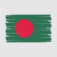 vector de pincel de bandera de bangladesh
