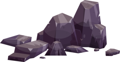 cartone animato montagna roccia clip arte png