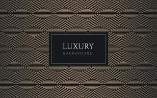 Luxury abstract black and gold triangle pattern. Formal premium background template useful for invitation design, gift card, voucher, gift coupon, VIP invitation. Elegant geometric triangular backdrop vector