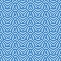 Vector design seamless pattern of sea wave for labels and frames for packaging luxury goods in a trendy linear style a simple and bright blue lines on a light blue background