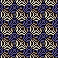 Vector design seamless pattern of circles for labels and frames for packaging luxury goods in a trendy linear style a simple and bright gold foil background on a purple background