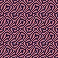 Vector design seamless pattern of infinity sign for labels and frames for packaging luxury goods in a trendy linear style a simple and bright red lines on a purple background