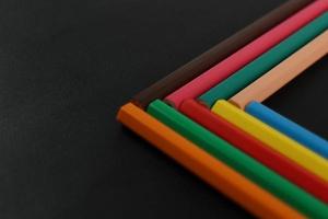 Colored Pencils Background. Back to School Concept Photography photo