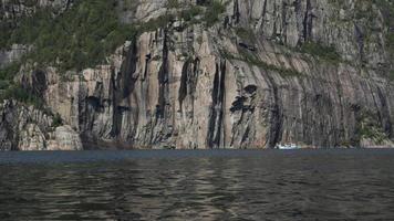 Mountainous landscape and fjord, Norway photo