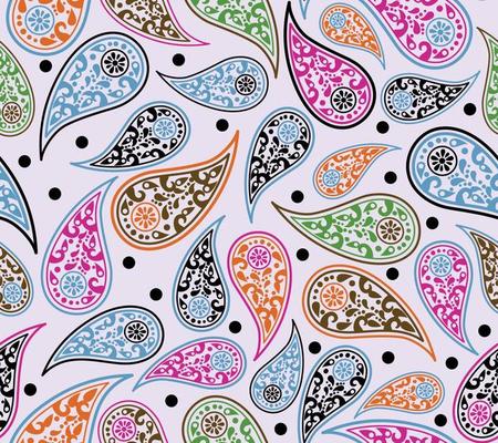 Paisley seamless pattern. Vintage background. Decorative style. Fantastic vector textile print