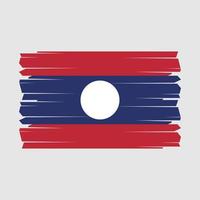 Laos Flag Brush Vector