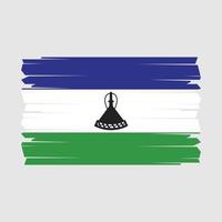 Lesotho Flag Brush Vector