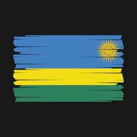 Rwanda Flag Brush Vector