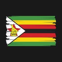 vector de pincel de bandera de zimbabwe