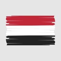 vector de pincel de bandera de yemen