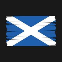 vector de pincel de bandera de escocia