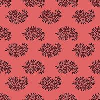 Pattern based on decorative elements Paisley. Seamless pattern in retro Indian style vector