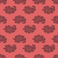 Pattern based on decorative elements Paisley. Seamless pattern in retro Indian style vector