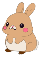 Pâques kawaii lapin autocollant, content Pâques autocollant lapin png