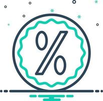 mix icon for percent vector