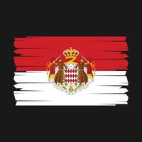 Monaco Flag Brush Vector