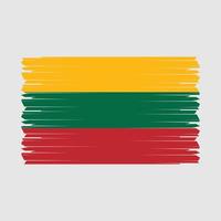 Lithuania Flag Brush Vector