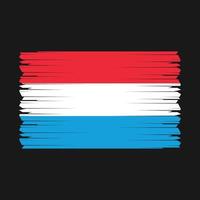 Luxembourg Flag Brush Vector