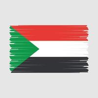 Sudan Flag Brush Vector