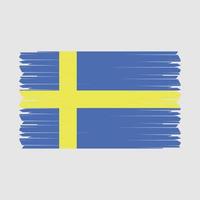 vector de pincel de bandera de suecia