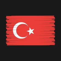 vector de pincel de bandera de turquía