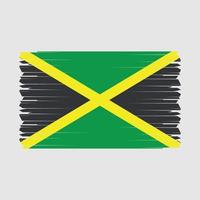 vector de pincel de bandera de jamaica