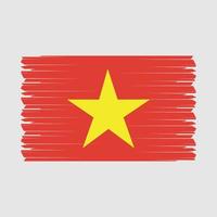 vector de pincel de bandera de vietnam