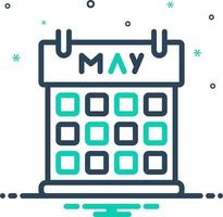 mix icon for may vector